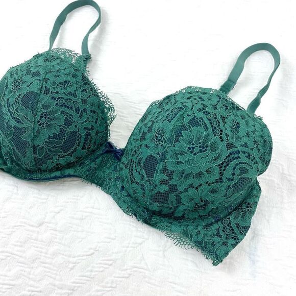 BUY 1 GET 1 FREE Victoria’s Secret dream angels lined demi green lace - Picture 4 of 11